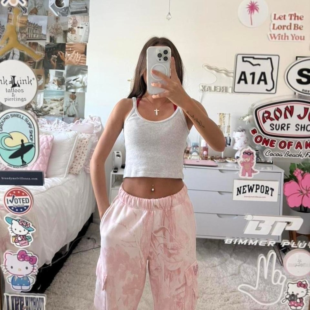 Young La‎ Her Camo Cargo Bling Sweatpants